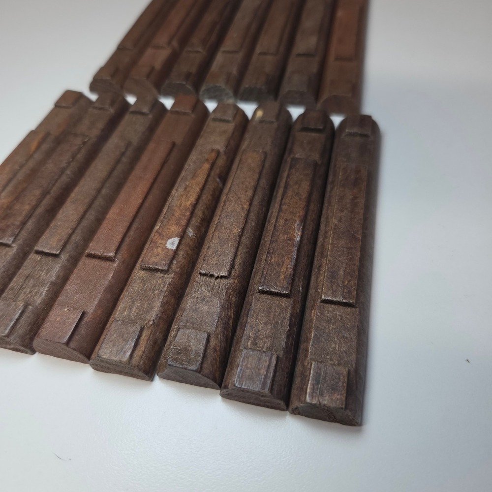 Lincoln Logs Vintage Wood Small Flat Slats Brown Replacement Pieces Lot of 15